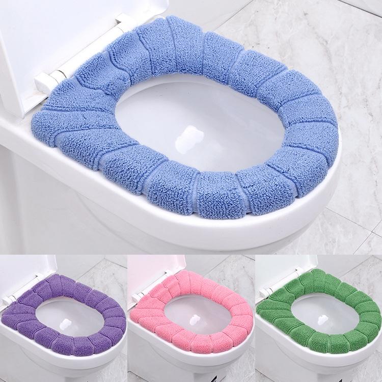 Tấm lót  vân nỉ bệt Toilet chống lạnh(Sẵn hàng)