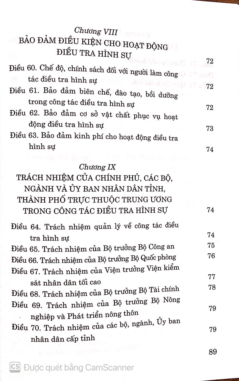 Luật tổ chức cơ quan điều tra hình sự ( Hiện hành ) ( sửa đổi, bổ sung năm 2021 )