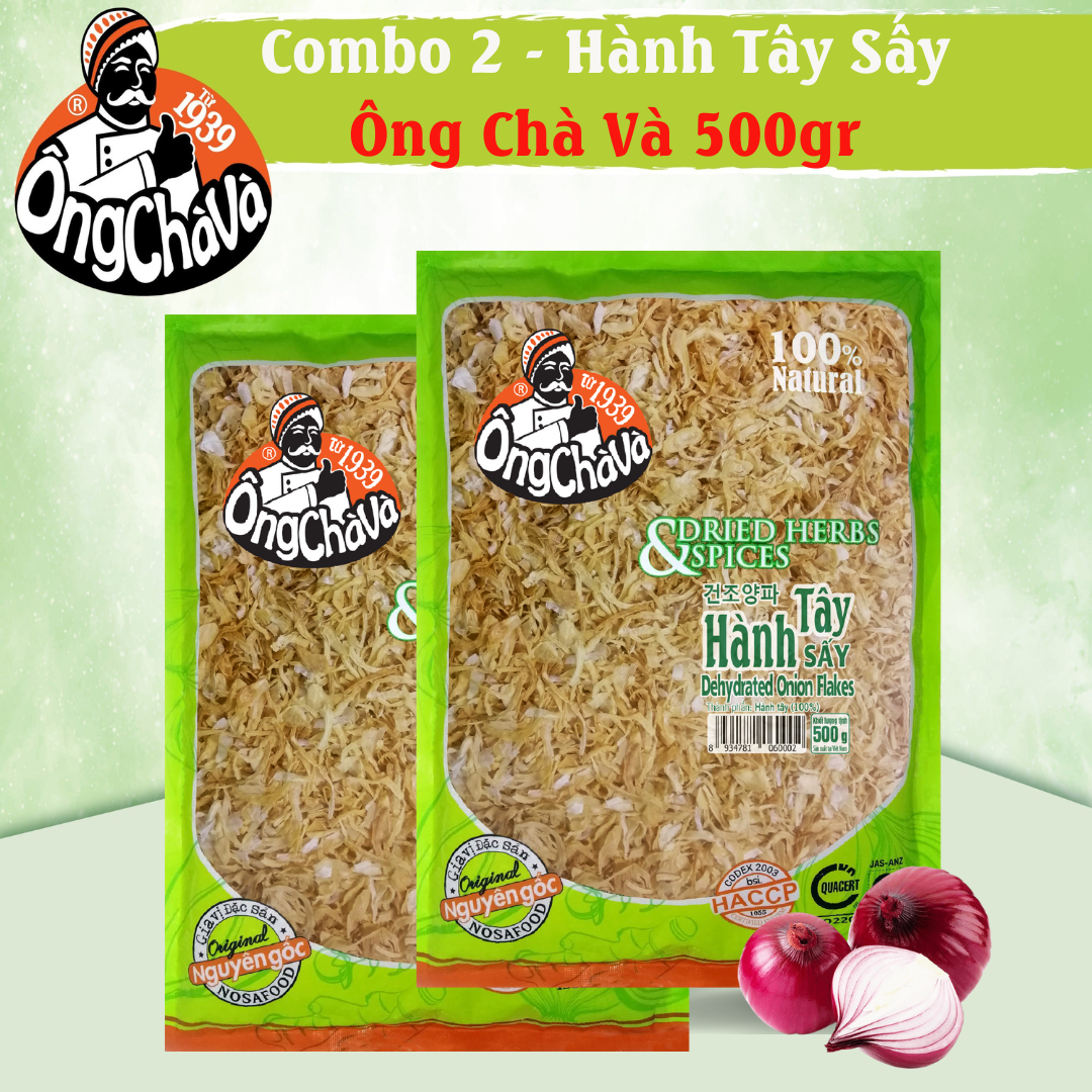 Combo 2 Túi Hành Tây Sấy Ông Chà Và 500g