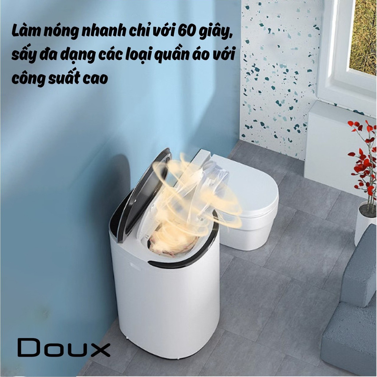 MÁY GIẶT SẤY MINI DOUX 12 CHỨC NĂNG LUX DX-1335 BẢN NÂNG CẤP 2023 CÓ CHỨC NĂNG SẤY HÀNG CHÍNH HÃNG