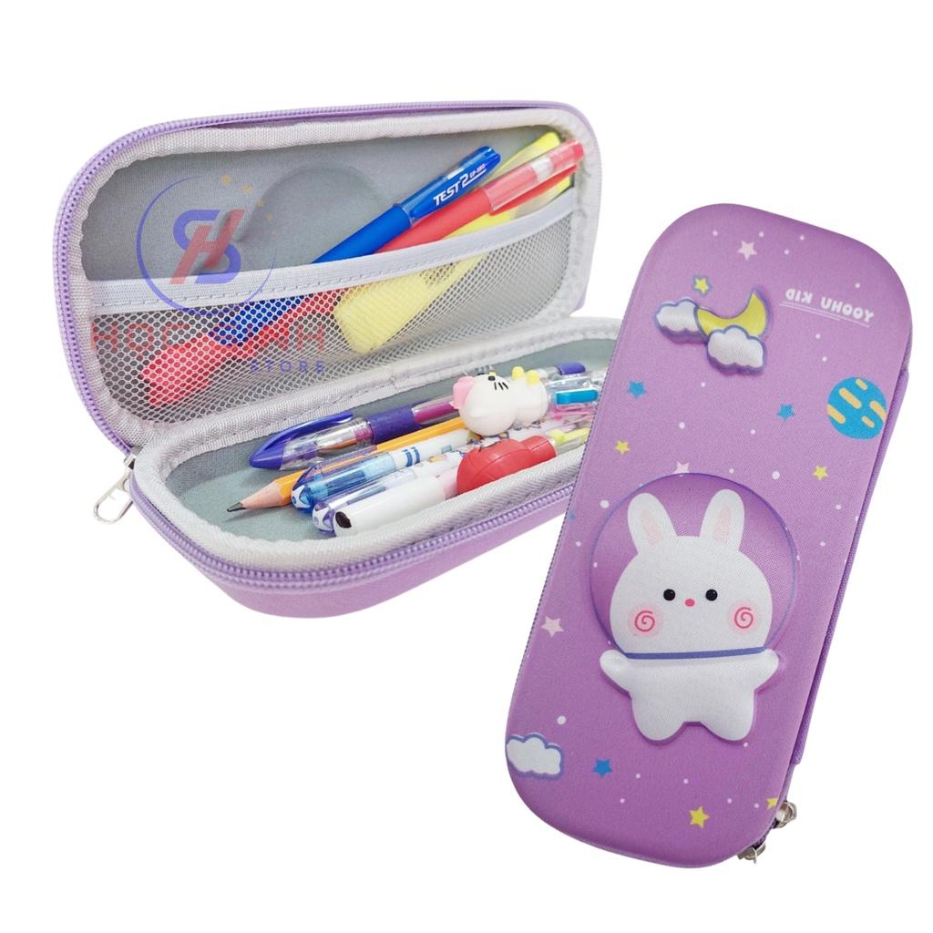 Bóp Đựng Viết Họa Tiết 3D Dễ Thương Nhựa cứng Eva Chống Sốc, Chống Nước Nhiều Mẫu