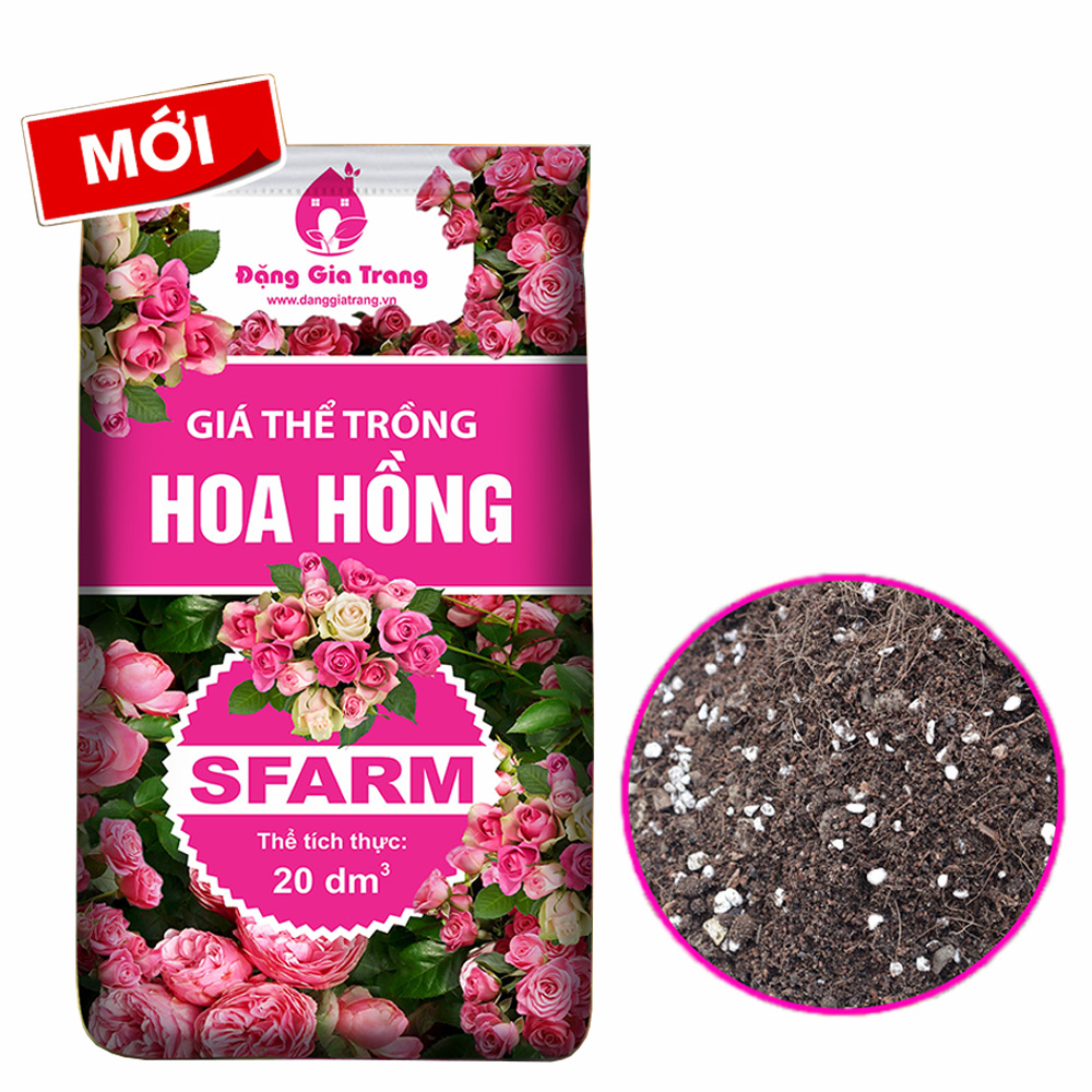 Giá thể trồng hoa hồng Sfarm - Bao 20dm3 ~ 7kg