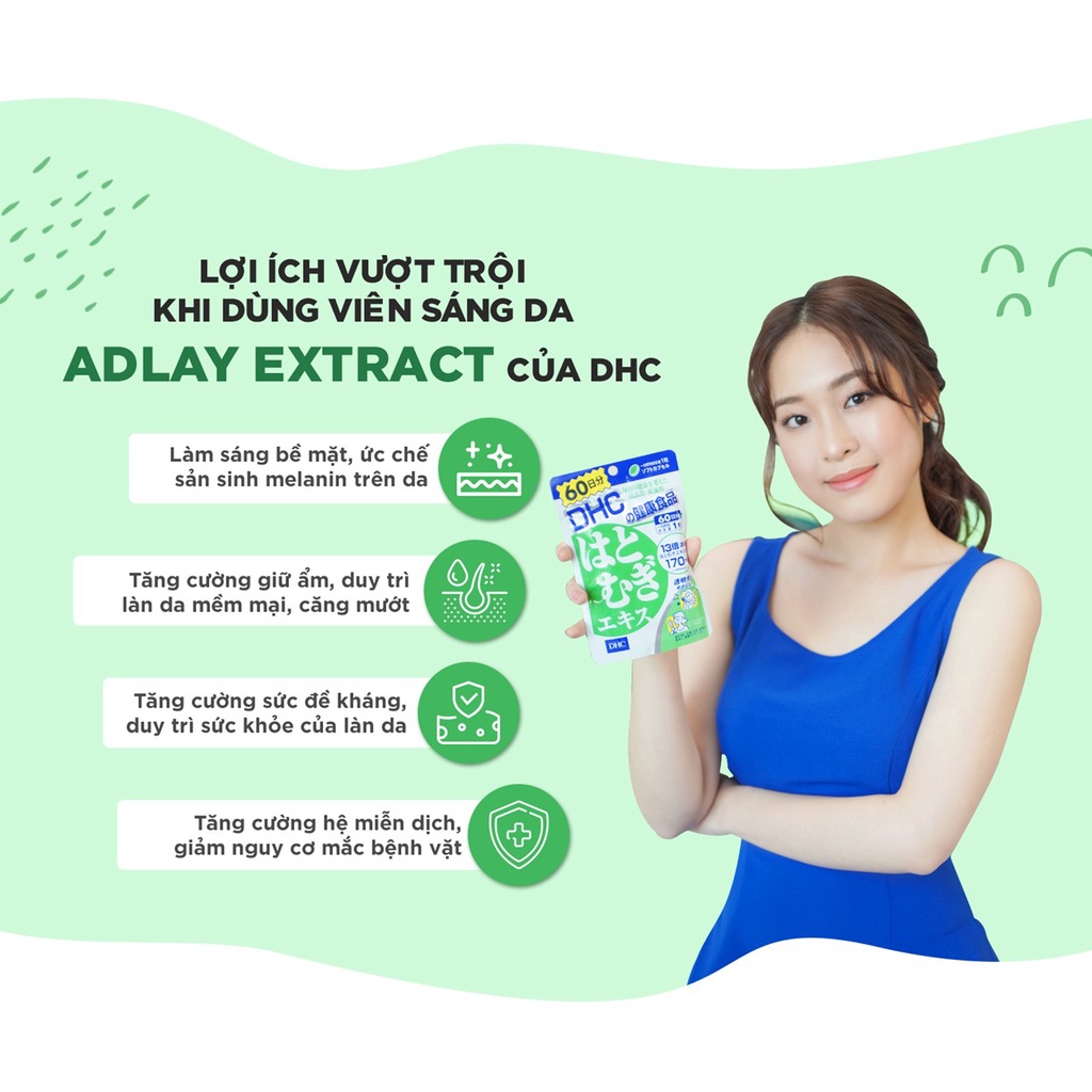 Viên Uống Sáng Da DHC Adlay Extract Nhật Bản (30v/gói)