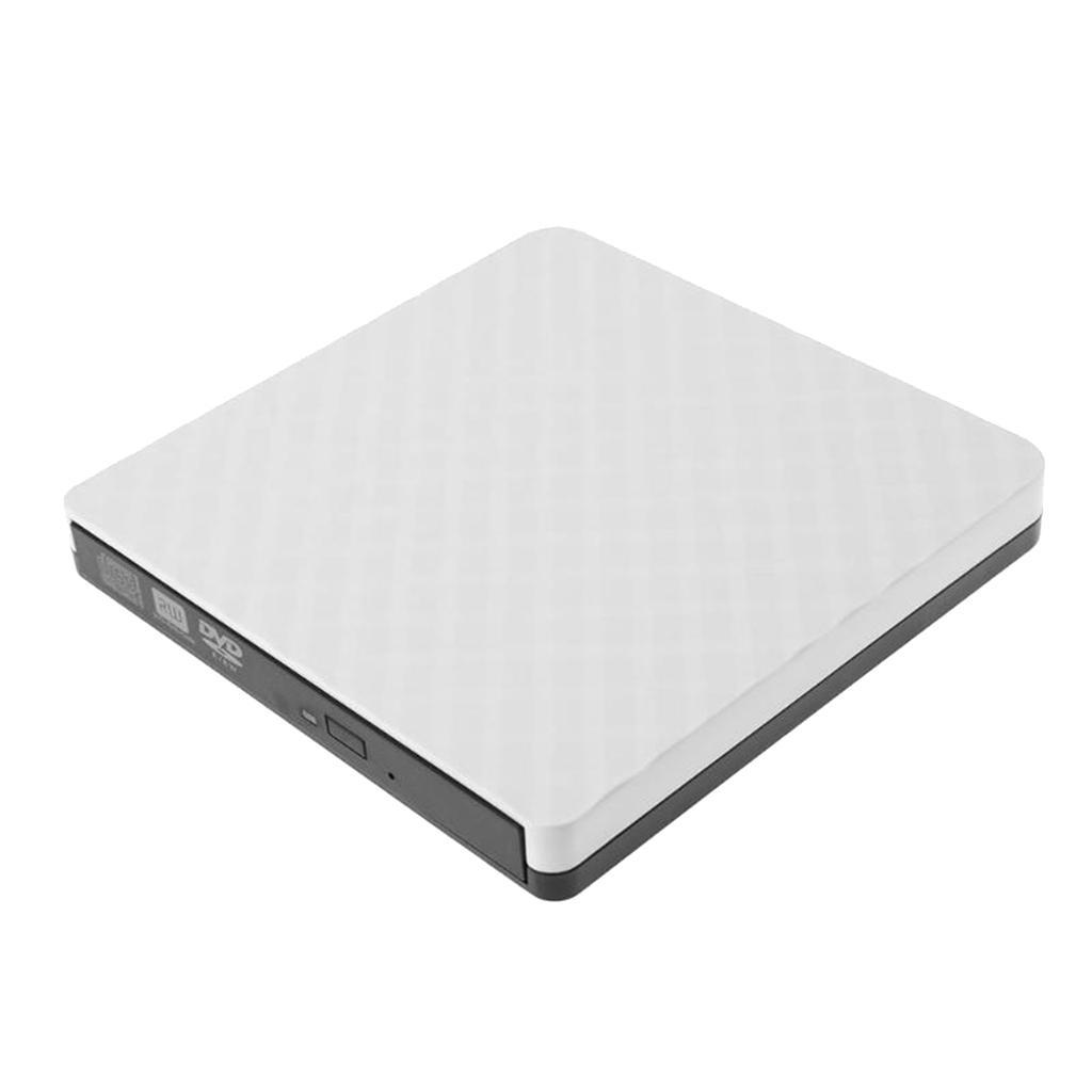 External CD DVD Drive USB 3.0 RW Writer Burner Reader for Laptop PC White