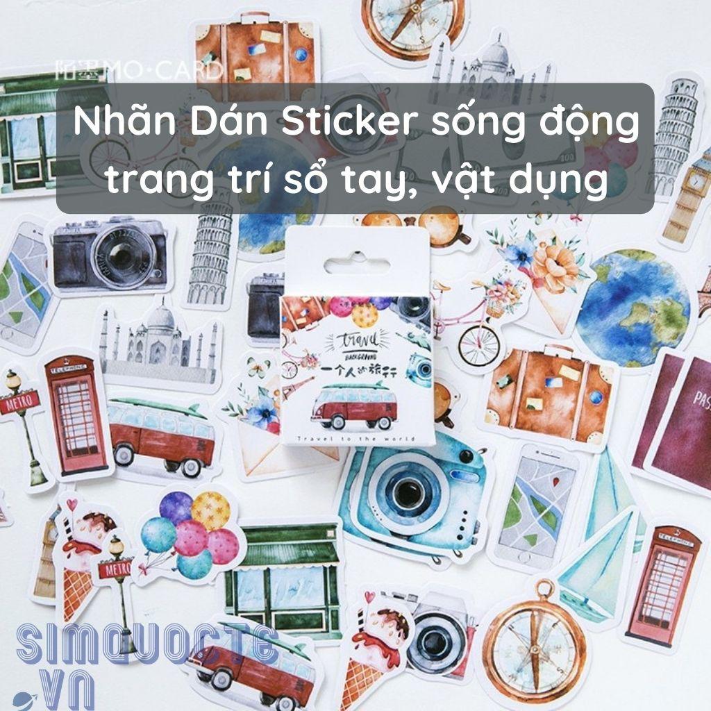 Bộ nhãn dán sticker sống động trang trí sổ tay vật dụng ST15