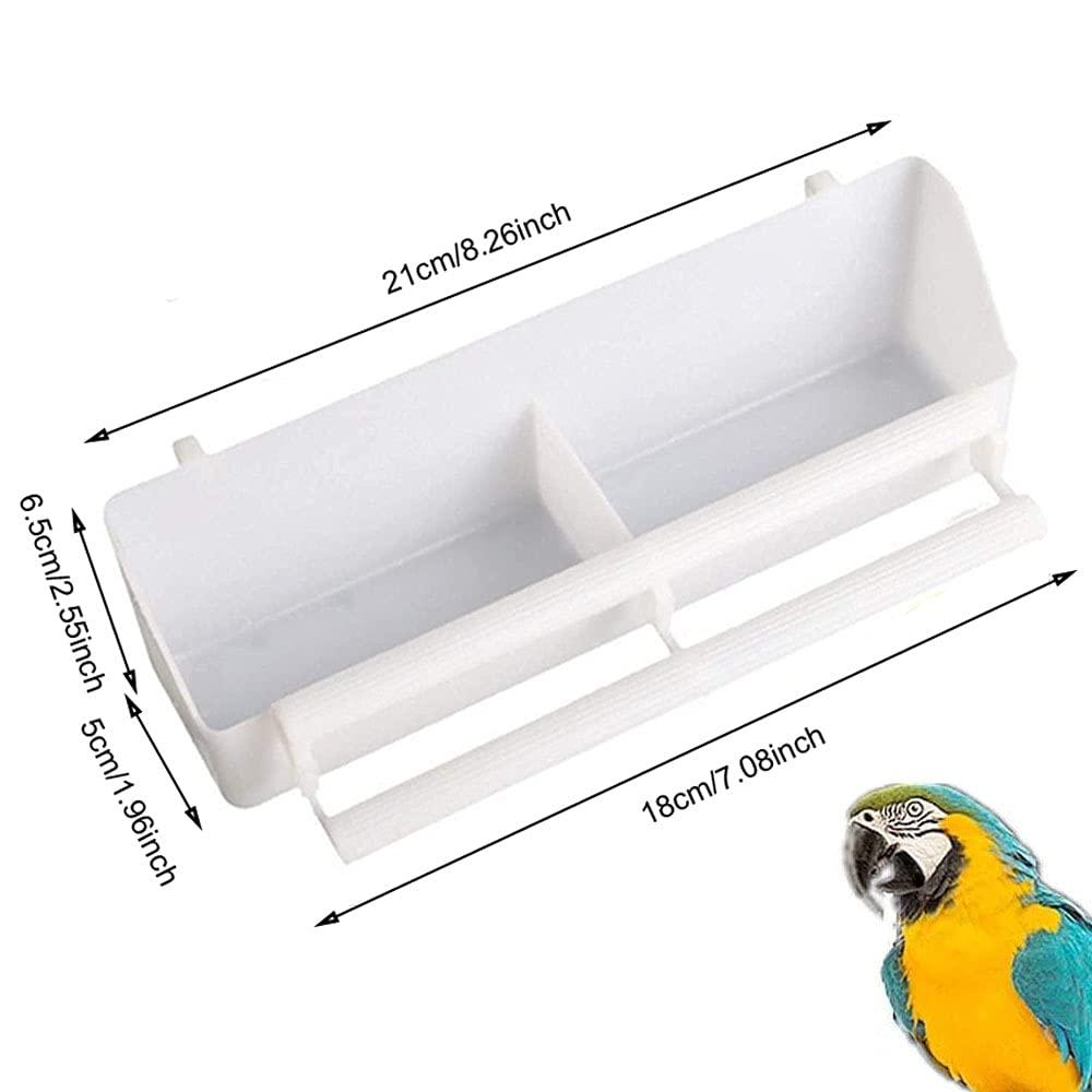 2 miếng thức ăn cho chim, hộp thức ăn của chim, phụ kiện g bát thức ăn, chim cấp cho chim, người phân phối thức ăn, người giữ cốc không gian nước dài, cho chim vẹt
