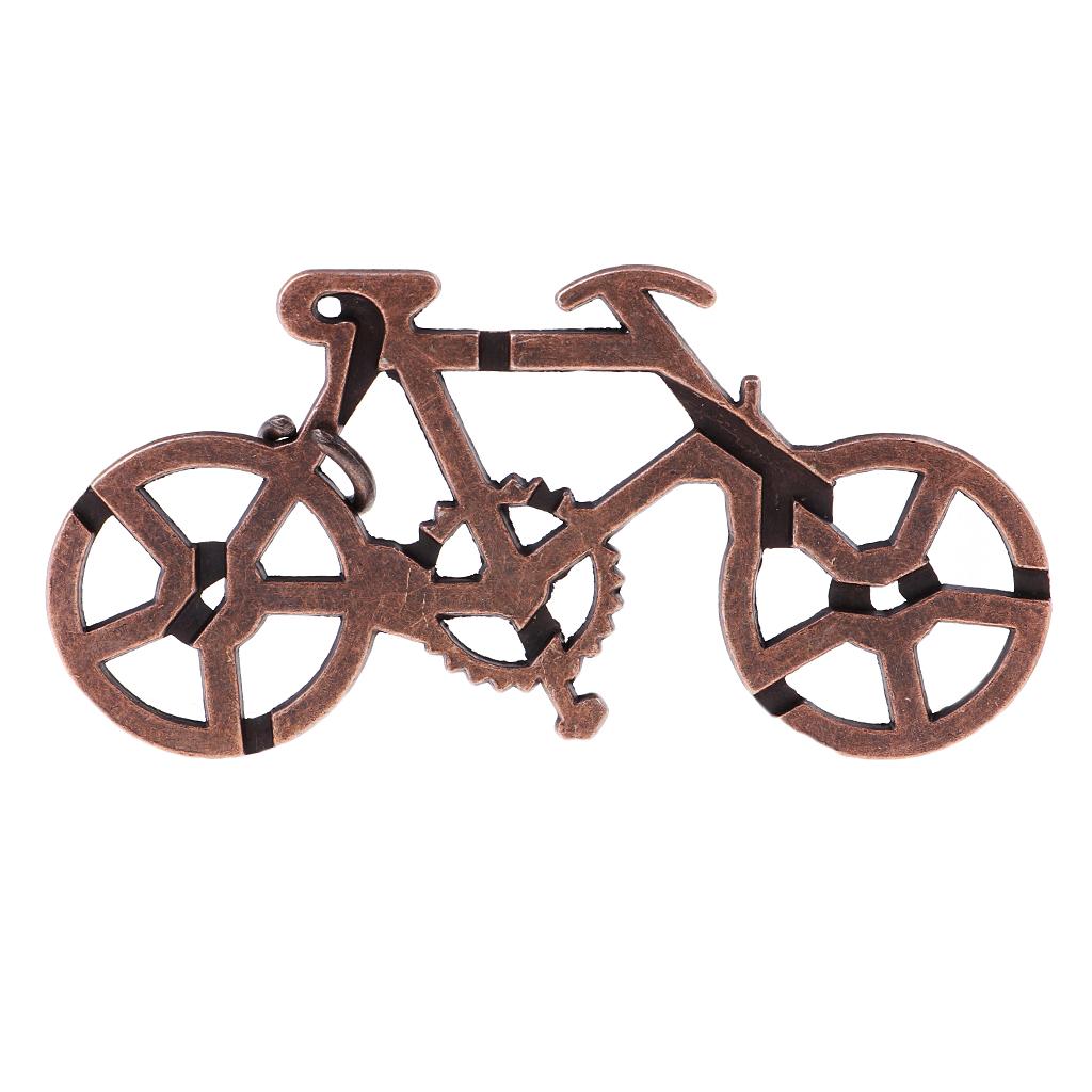 Khóa Xe Đạp Kim Loại Xếp Hình Trí Não Trò Chơi Đồ Chơi Thép Bài Kiểm Tra IQ Magic