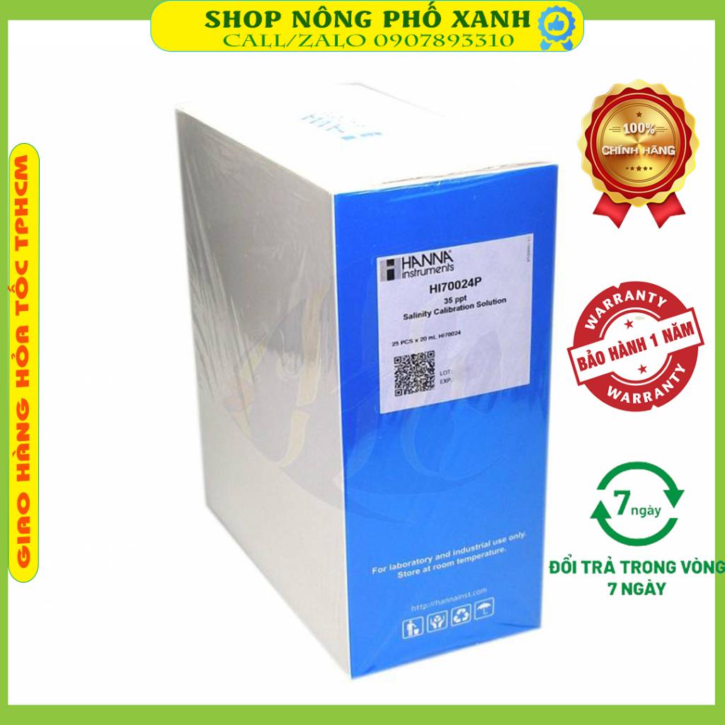 Dung dịch hiệu chỉnh độ mặn 20ml salt 35ppt dùng cho máy đo độ mặn Hanna, máy đo độ mặn từ 0-100ppt