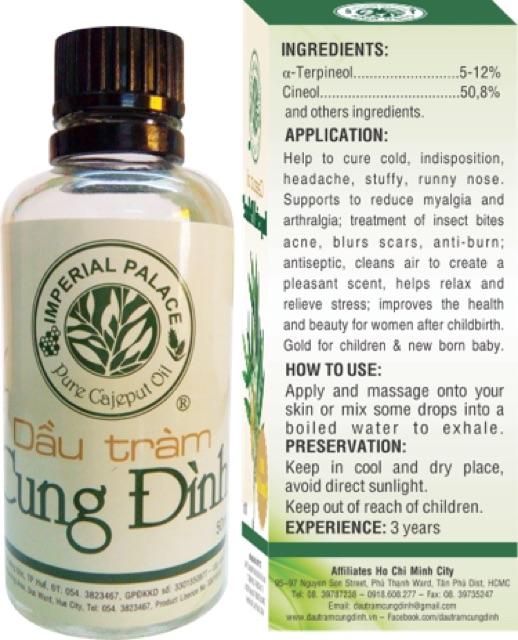 DẦU TRÀM CUNG ĐÌNH 15ML, 30ML &amp; 50ML