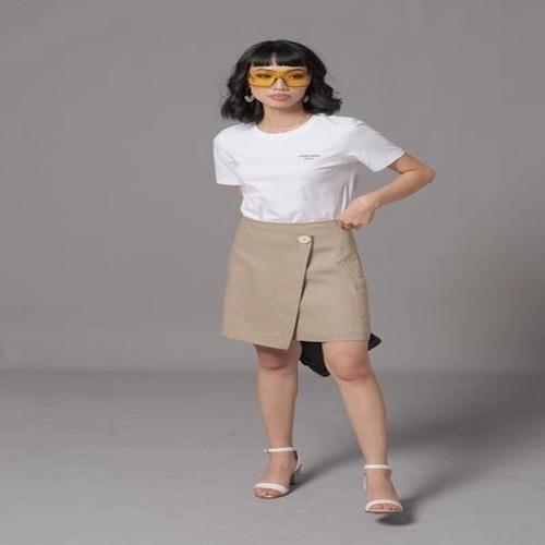 Chân váy chữ A siêu đẹp màu đỏ size M SYO Linen skirt