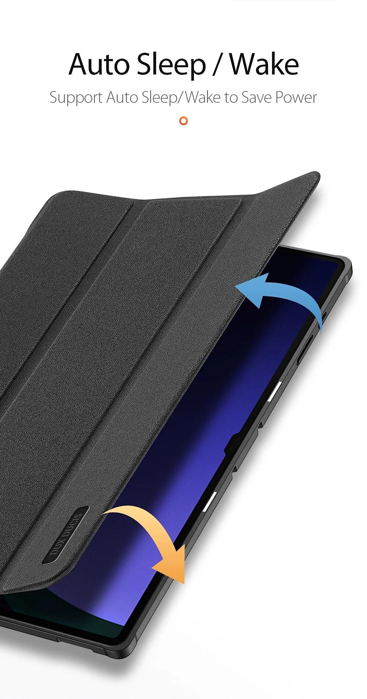 Bao Da Dành Cho SamSung Galaxy Tab S9 FE, Tab S9 FE Plus Hiệu Dux Ducis Chống Sốc, Có Khay đựng Bút - Hàng Chính Hãng
