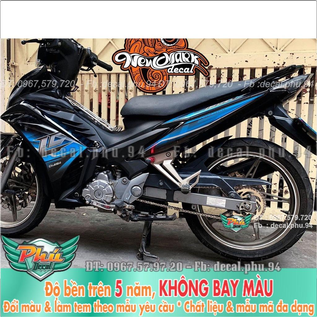 Tem rời Exciter 135 LC xanh đen  -1