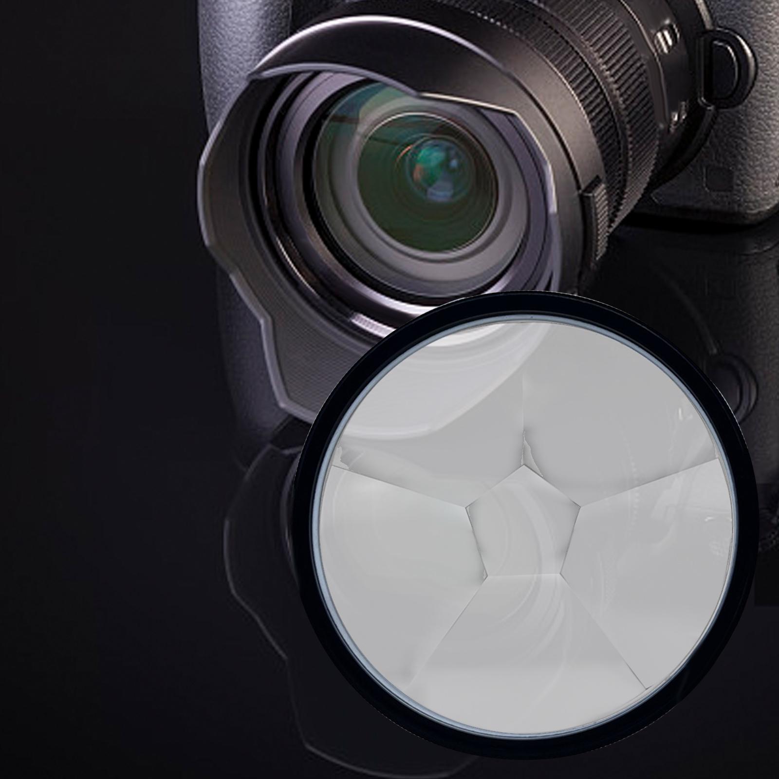 Professional 77mm Kaleidoscope Glass Slr Photographer Fractal Filter for Repeated Subjects Camera Filter