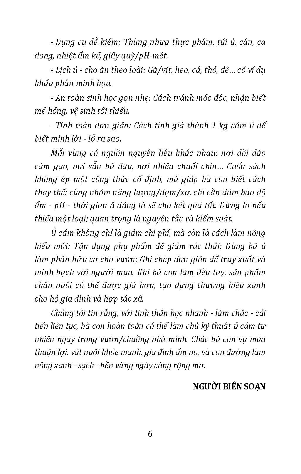 Ủ Cám Tự Nhiên Cho Vật Nuôi (Tủ sách Làm Nông Kiểu Mới - Xanh, Sạch, Bền Vững)
