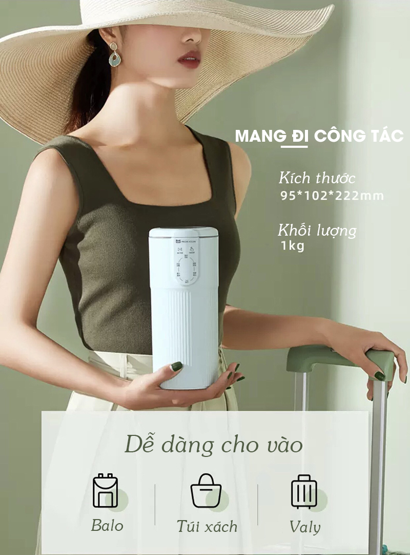 Máy Làm Sữa Hạt Mini Mokkom 300ml - Hàng Chính Hãng