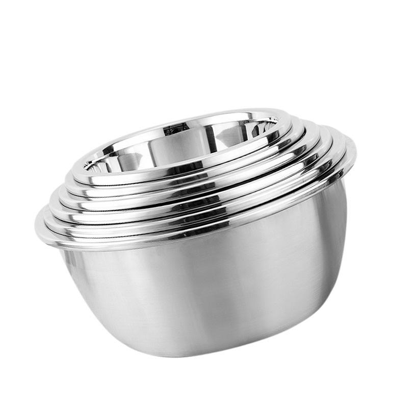 Thau Thố Trộn Salad Trộn Bột Chất Liệu Inox Sang Trọng Bền Đẹp Nhiều Kích Cỡ