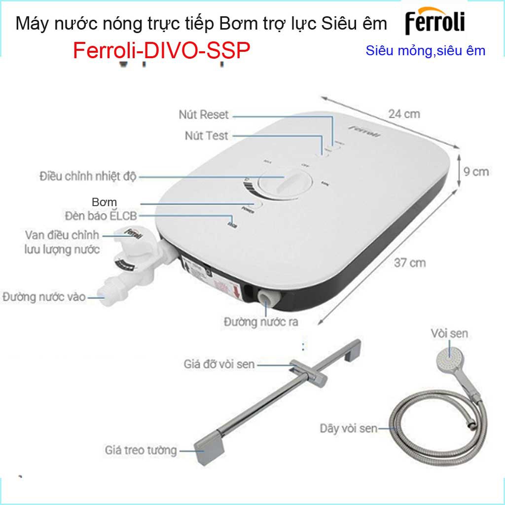 Máy Nước Nóng Ferroli Divo SSP 4.5S (4500W)