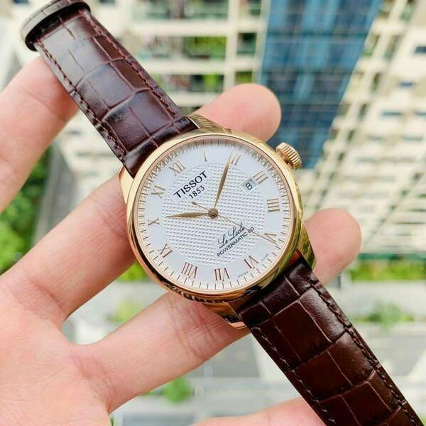 Đồng hồ cơ Tissot TS58 dành cho nam, dây da cao cấp sang trọng lịch lãm