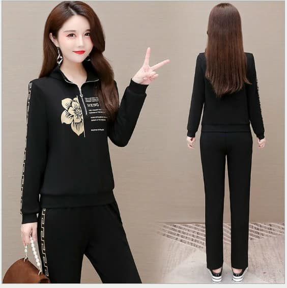 SET BỘ THỜI TRANG PHỐI HỌA TIẾT HOA MAI TAY DÀI