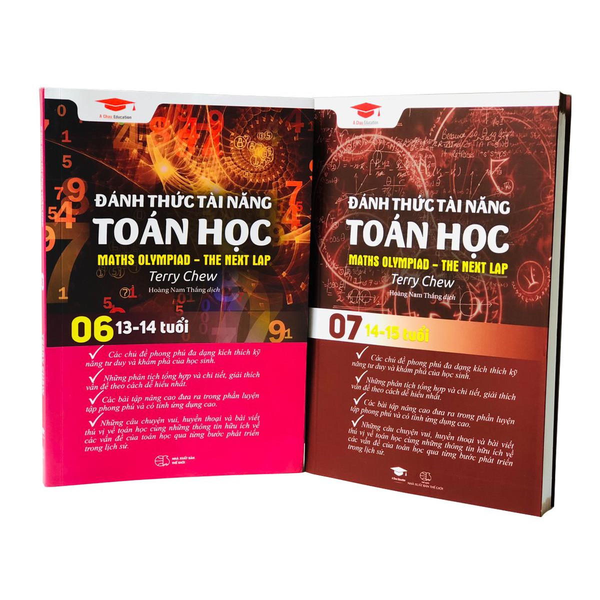 Combo 2 cuốn sách Đánh thức tài năng toán học tập 6 và tập 7 - dành cho trẻ lớp 7, lớp 8, lớp 9