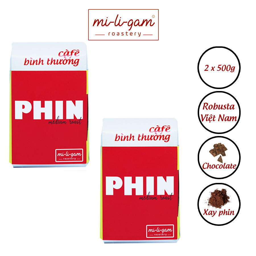 Combo 2x 500g Robusta / Cà phê Bột Pha Phin | mi-li-gam roastery #miligam cà phê nguyên bản rang xay pha phin độ rang vừa