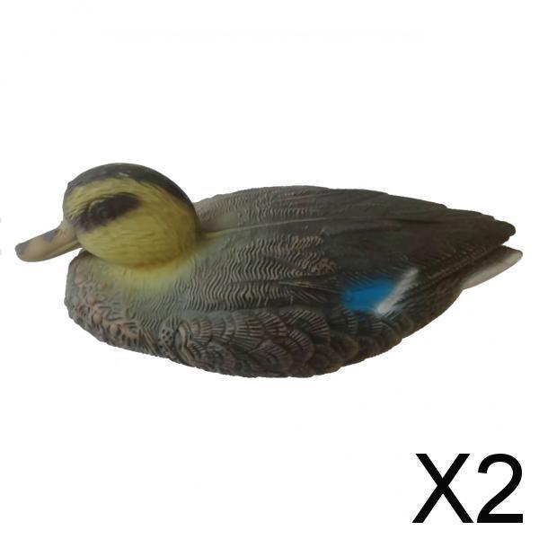 2x3D Lifelike Floating Hunting Shooting Drake Duck Decoy Decoying Female Duck