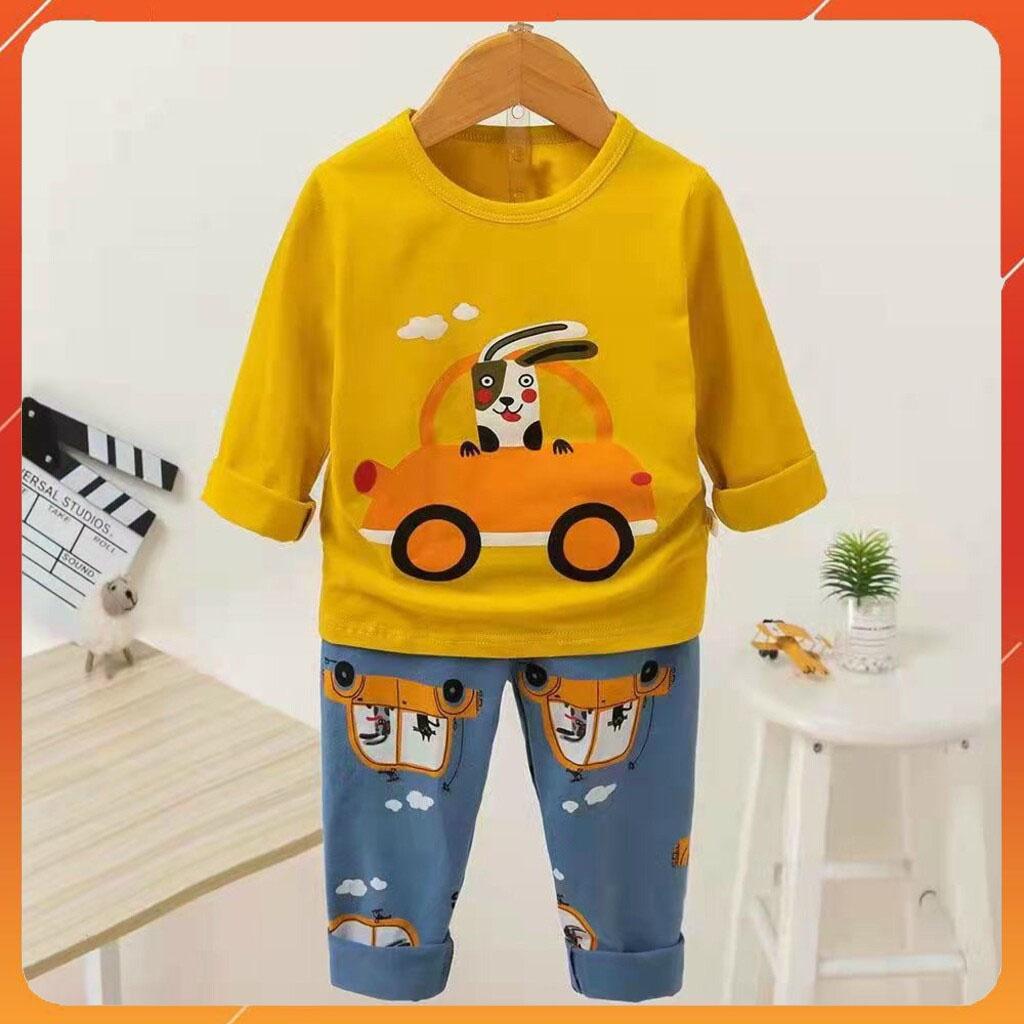 Bộ quần áo trẻ em dài tay cho bé Binbon kids, đồ bộ bé trai Hàn Quốc cho bé chất cotton từ 8-24kg