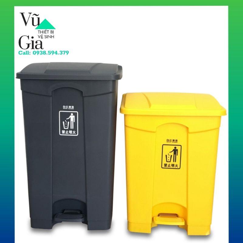 Thùng rác nhựa đạp chân 68L