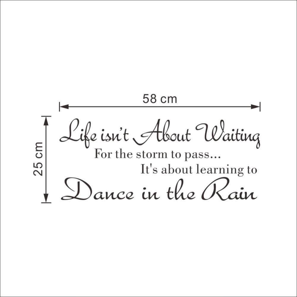 Decal dán tường Dance in the rain (25 x 58 cm)