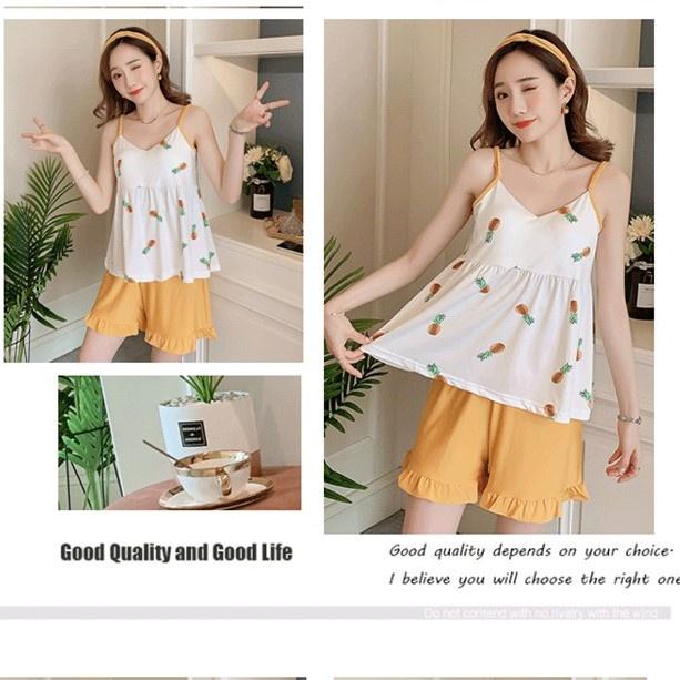 Đồ bộ nữ 2 dây mặc nhà thời trang mới nhất - Chất liệu Cotton cao cấp - ( Bộ 2 dây - mã BC-07