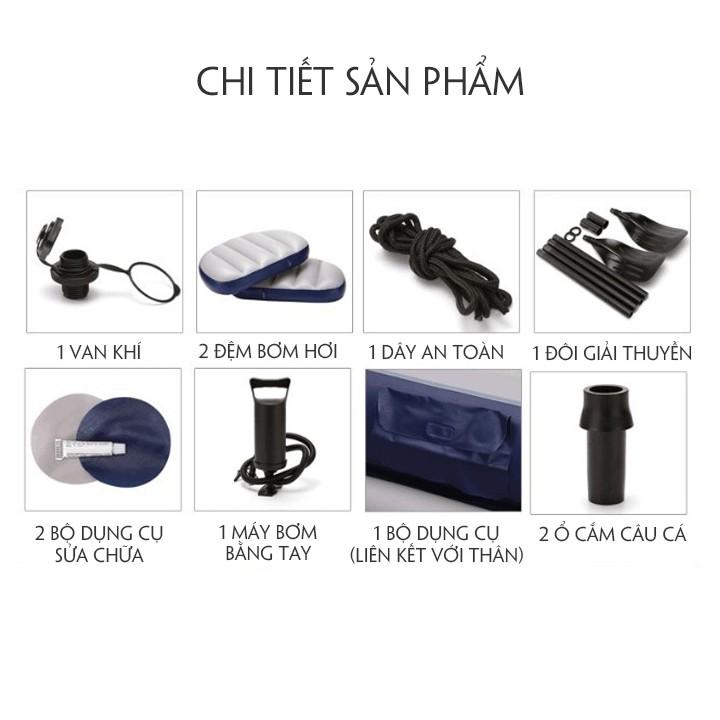 Thuyền hơi, xuồng hơi, thuyền câu cá, kayak dã ngoại cho 2 - 4 người chắc chắn. Tặng bơm điện 2 chiều hút - thổi