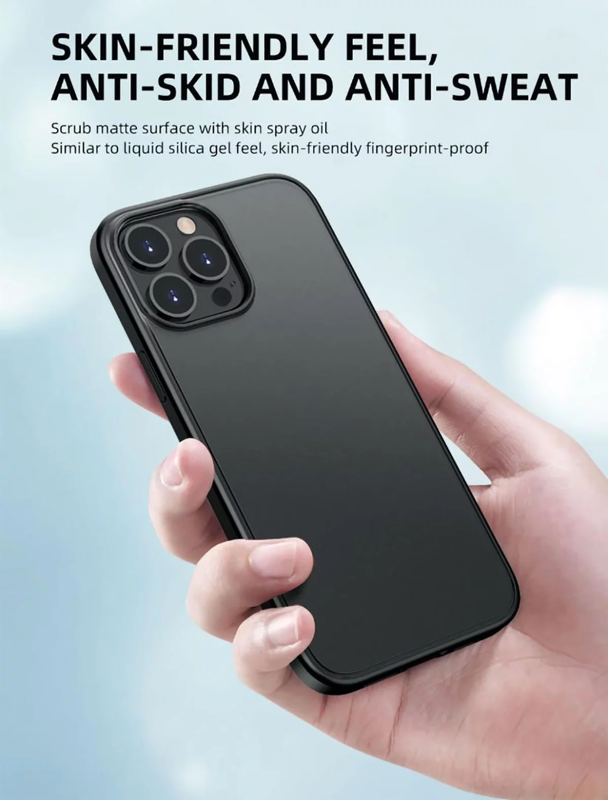 Ốp lưng nhám chống sốc viền silicon cho iPhone 14 Pro Max hiệu X-Level Frosted Sand Case mặt lưng nhám mờ, gờ bảo vệ Camera - hàng nhập khẩu