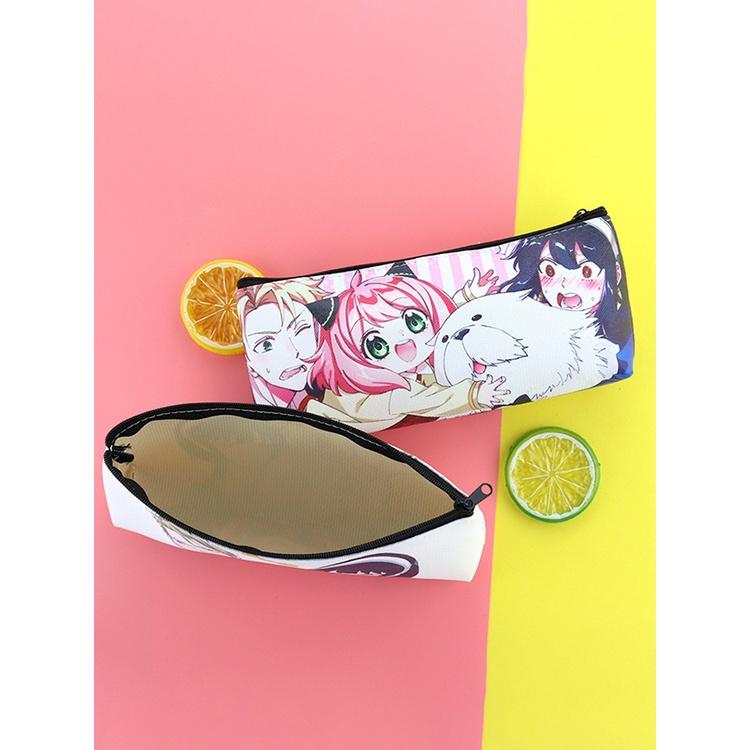 Túi Đựng Bút Chì Bằng PU Có Khóa Kéo In Hình Anime tmdbyx Spy X Family Anya Yor Loid Forger Cho Học Sinh
