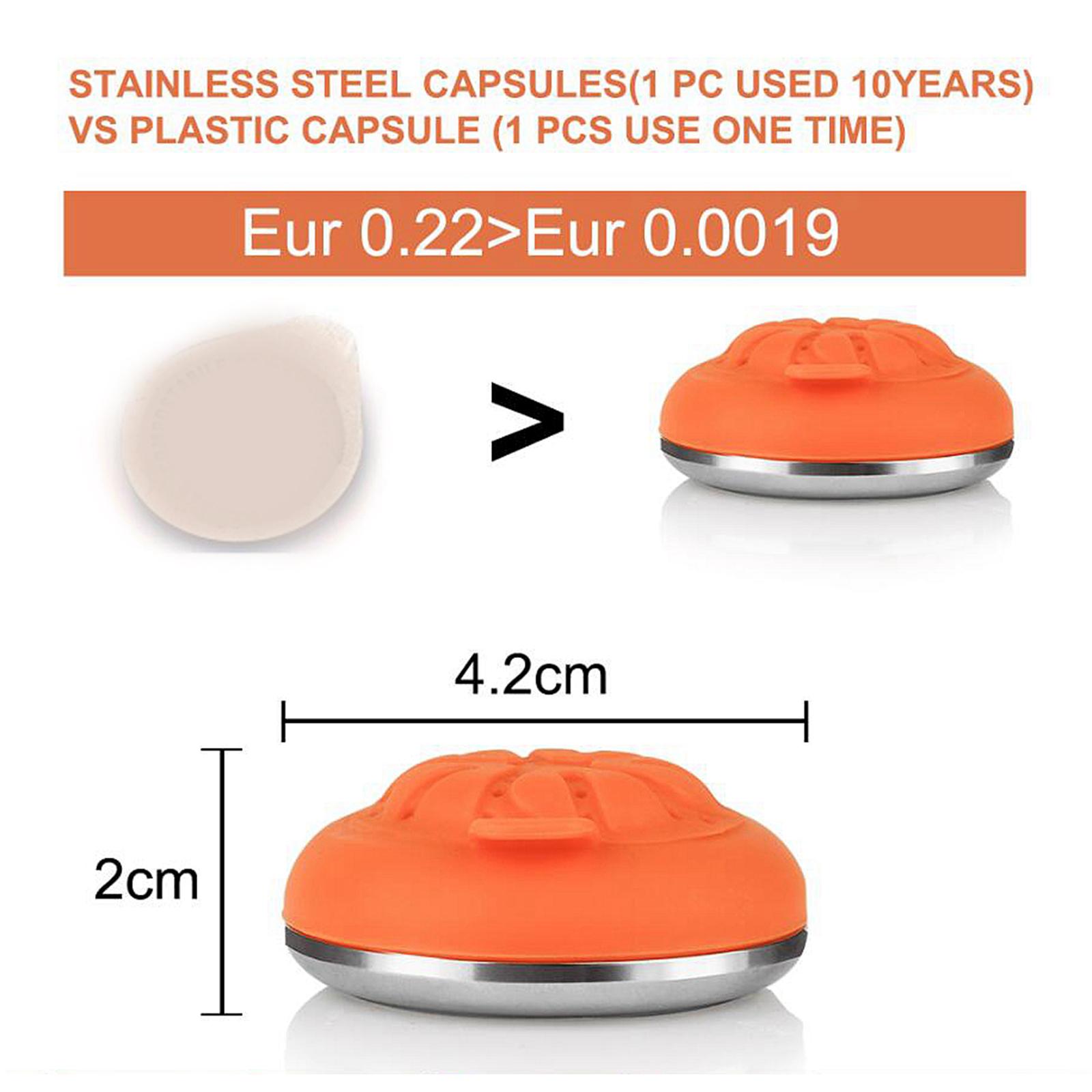 Reusable Coffee Capsules - Stainless Steel Refillable Coffee Pod Coffee Machine Parts, 4.2cm