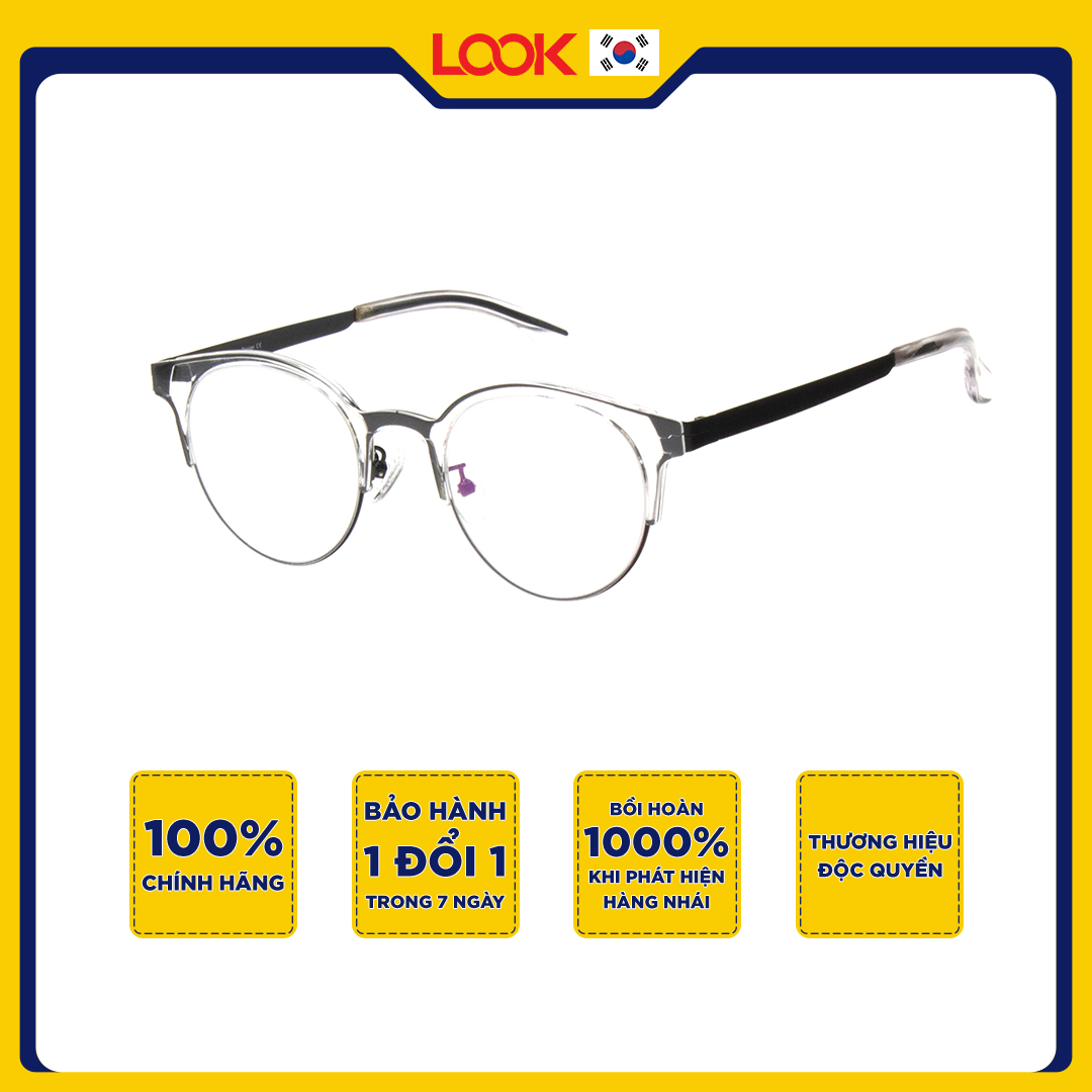 Gọng Kính Cận Nữ LOOK LK835262YF Nhựa TR90 Oval Nguyên Khung - Hàng Chính Hãng