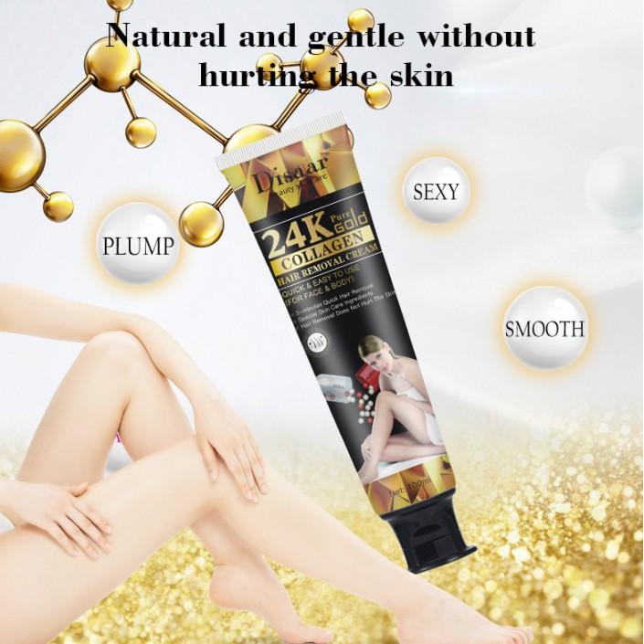 Kem tẩy lông body Disaar 24K Gold Collagen 100ml