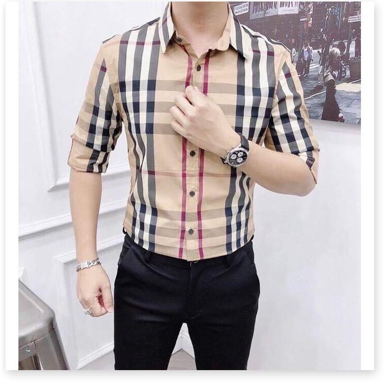 ÁO SƠ MI NAM TAY DÀI KẺ SỌC VÀ HỌA TIẾC SIÊU NGẦU THỜI TRANG MỚI KME