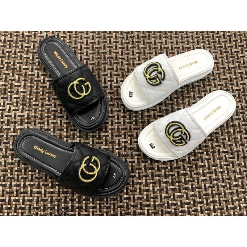 Dép quai ngang đế bánh mì cao