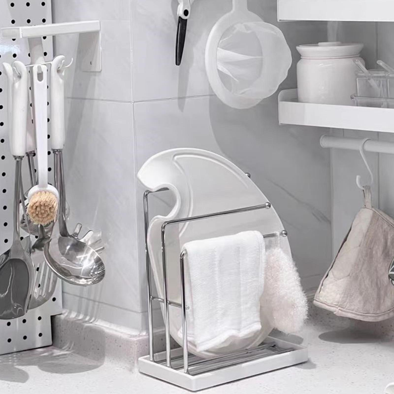 Sink Drain Tray Organizer Sink Drain Rack for Kitchen Countertop