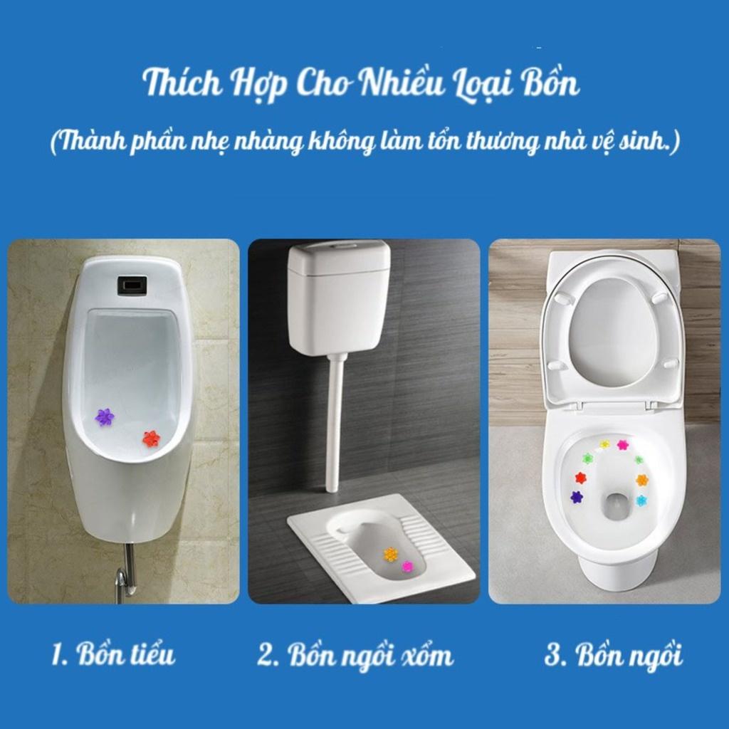 Gel khử mùi bồn cầu, làm thơm nhà vê sinh, nhà tắm, diệt khuẩn toilet hình bông hoa dạng thạch