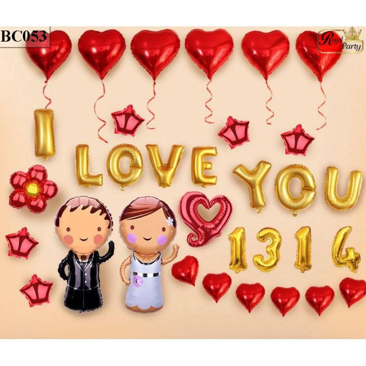 Bộ bóng chữ i love you, bóng chữ phòng cưới