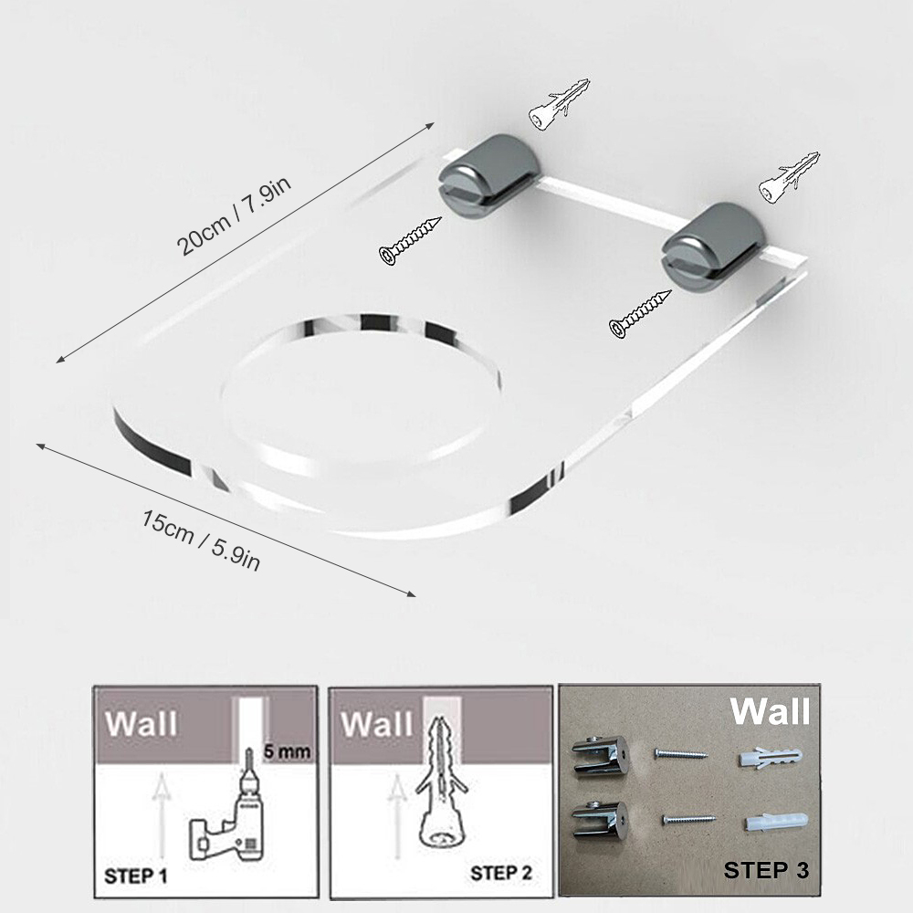 Giá Đỡ Bóng Bầu Dục Treo Tường Chân Đế Acrylic Cho Nhà Hoặc Văn Phòng