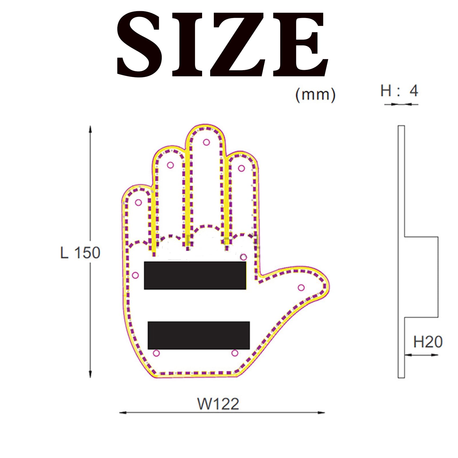 Đèn Led Cử Chỉ Ngón Tay Trang Trí Ô Tô Gesture LED