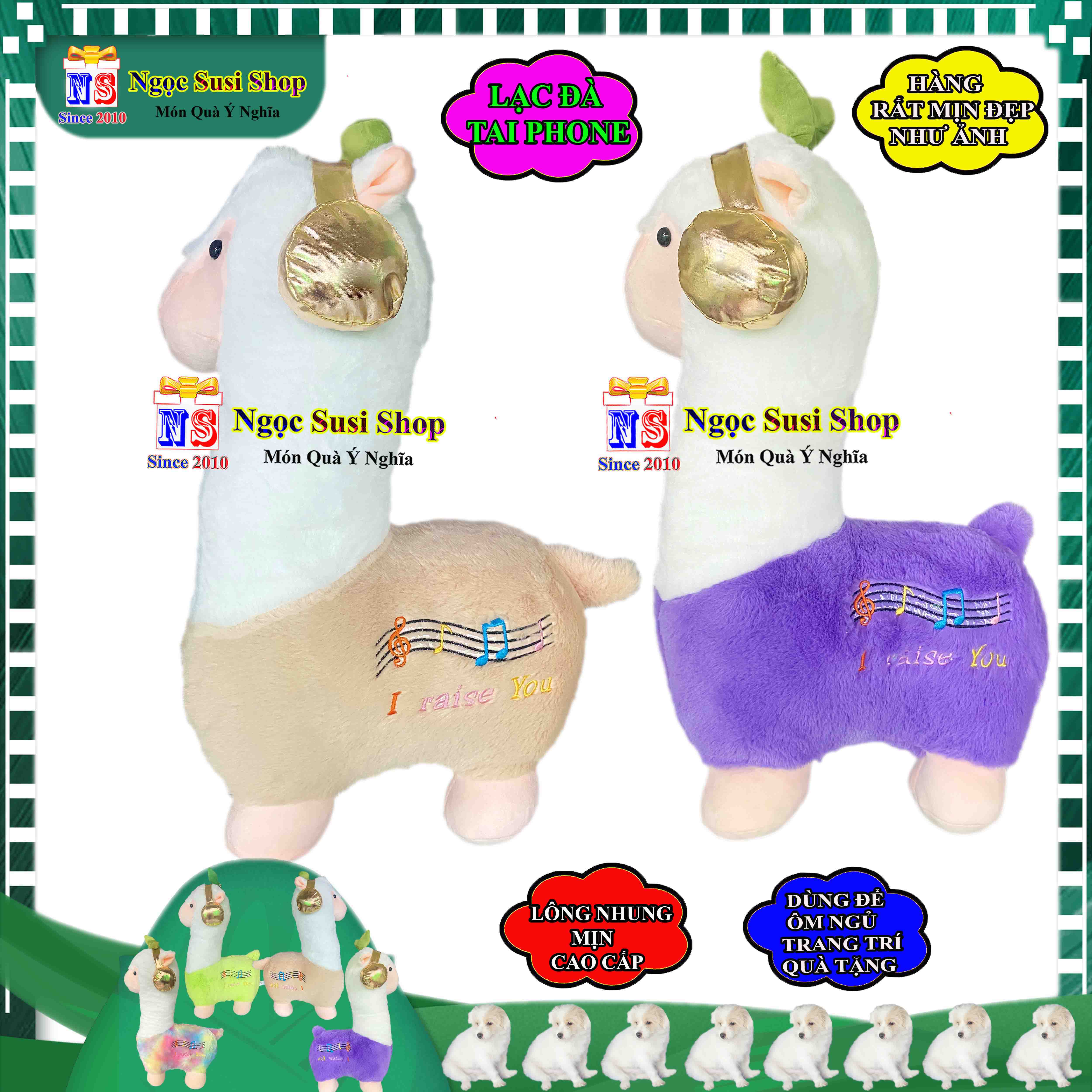 GỐI ÔM CON LẠC ĐÀ ĐEO TAI PHONE RẤT MỀM MỊN SIÊU ÊM - GẤU BÔNG HÌNH LẠC ĐÀ CAO CẤP