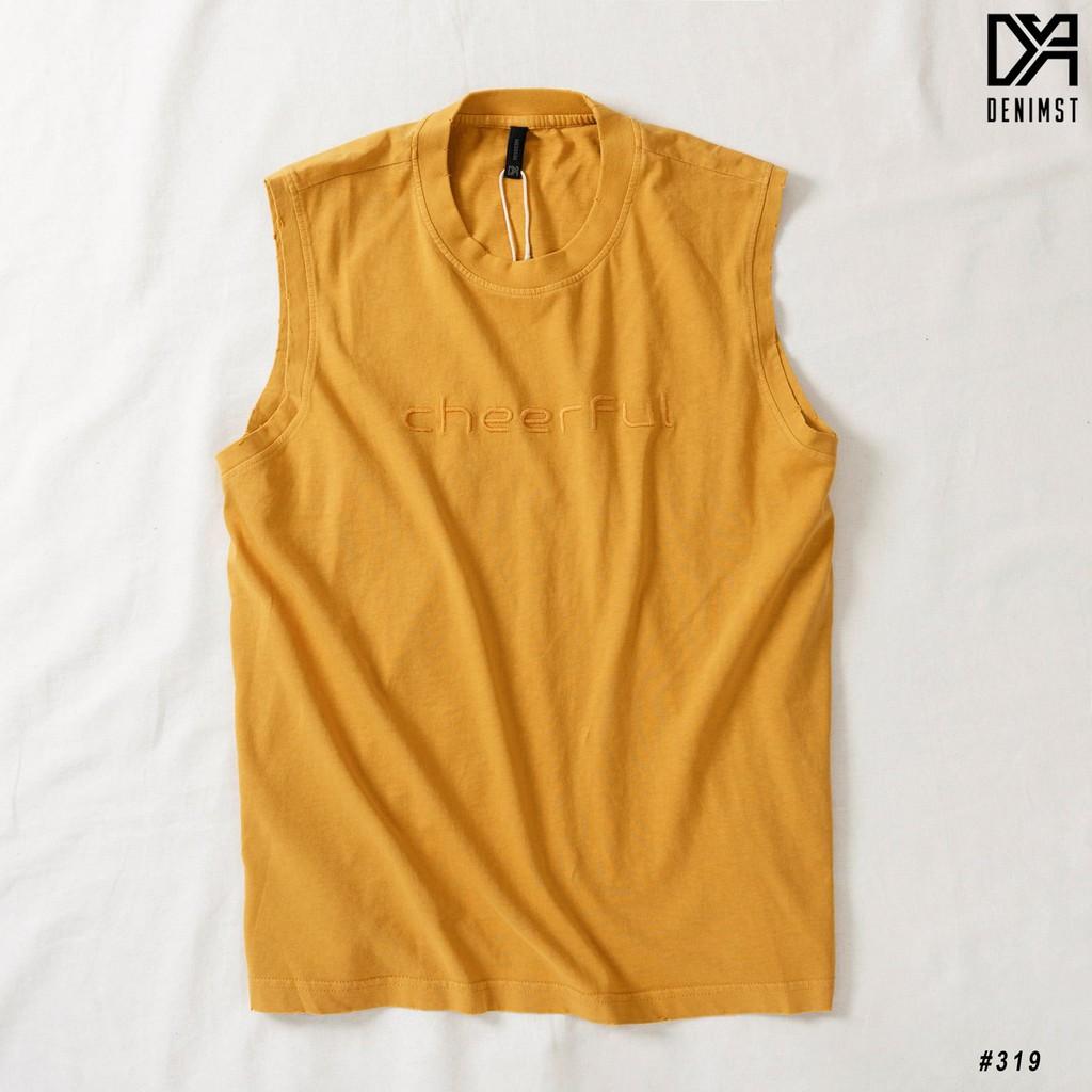 Áo tanktop CHEERFUL DENIMST Chất vải cotton 100% cõ dãn, thoáng mát,thấm hút mồ hôi, form regular fit 319