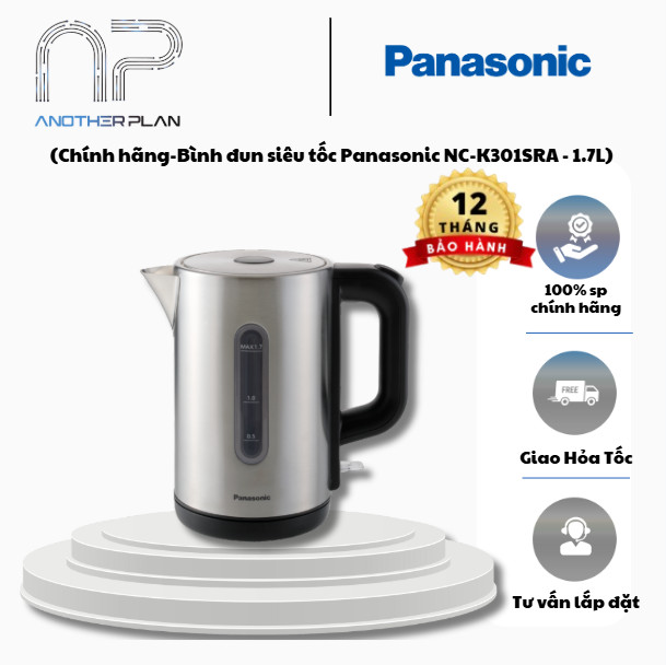 [ Hàng Chính Hãng ] Ấm đun , Bình đun siêu tốc Panasonic NC-K301SRA - 1.7L