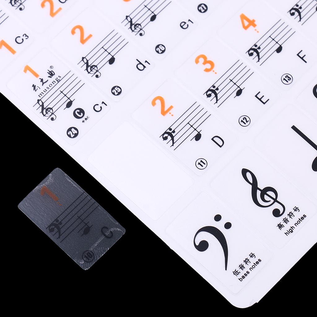 49/61 Key Electronic Piano Sticker 88 Key Music Note Piano Keyboard Stickers