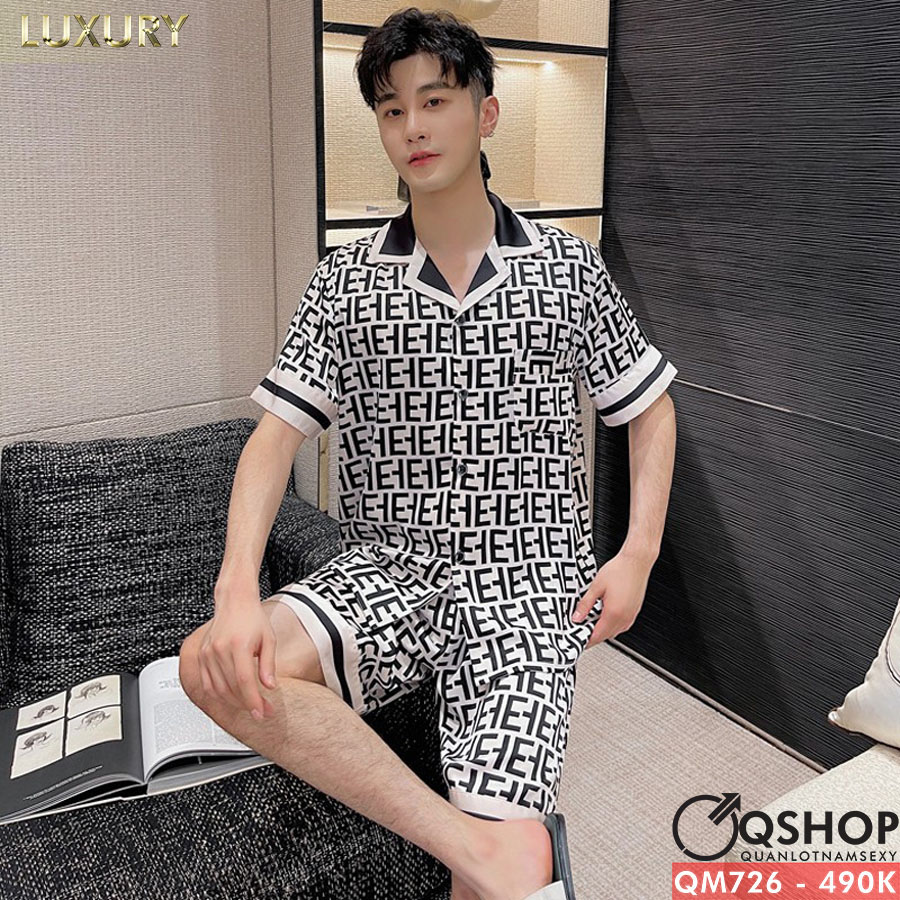 Bộ đồ pijama nam luxury quần ngắn, tay ngắn QSHOP QM726