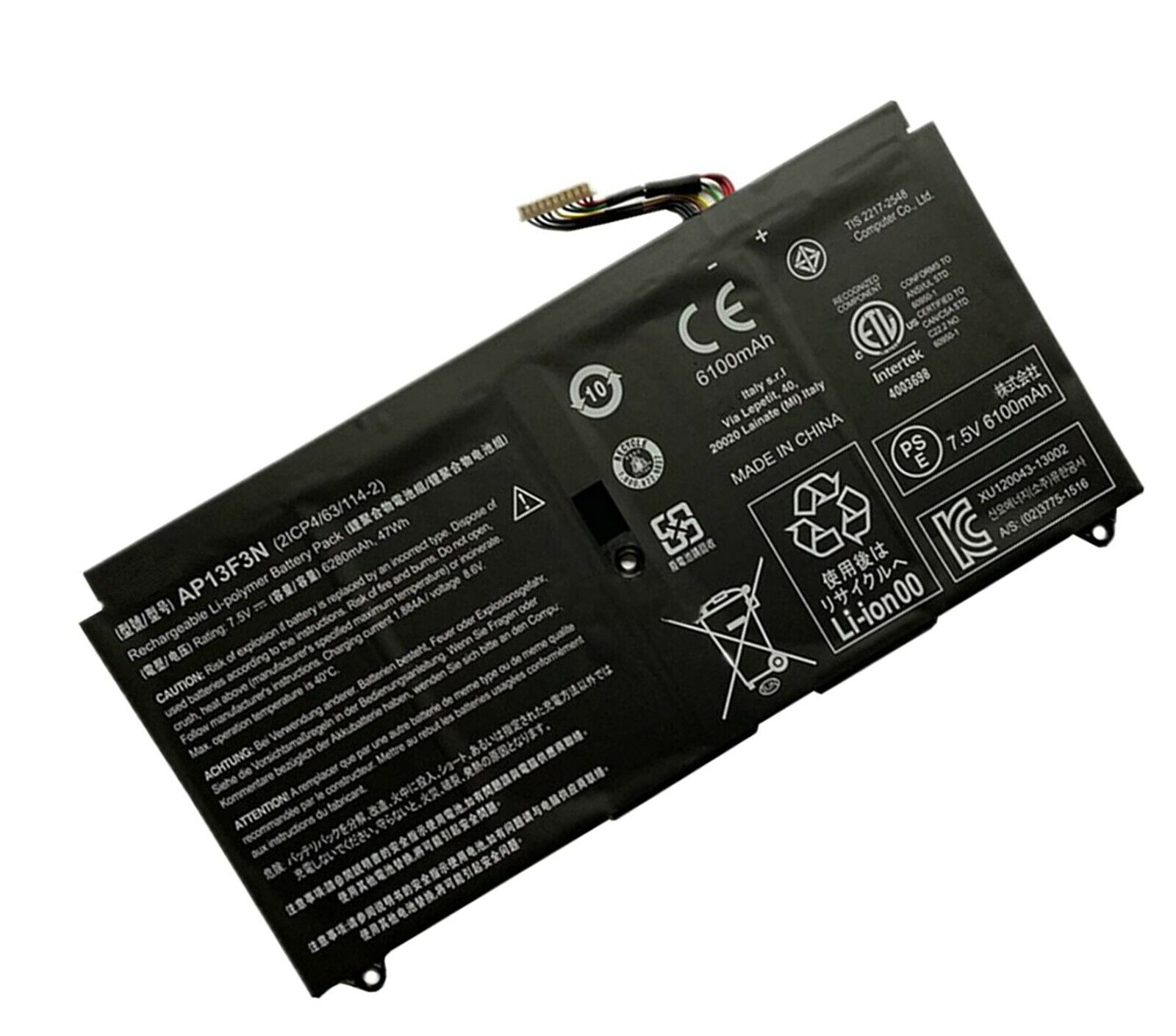Pin dành cho Acer Aspire S7-391 S7-392 Ultrabook S7-393-7810 NX.MT5EK.001 AP13F3N