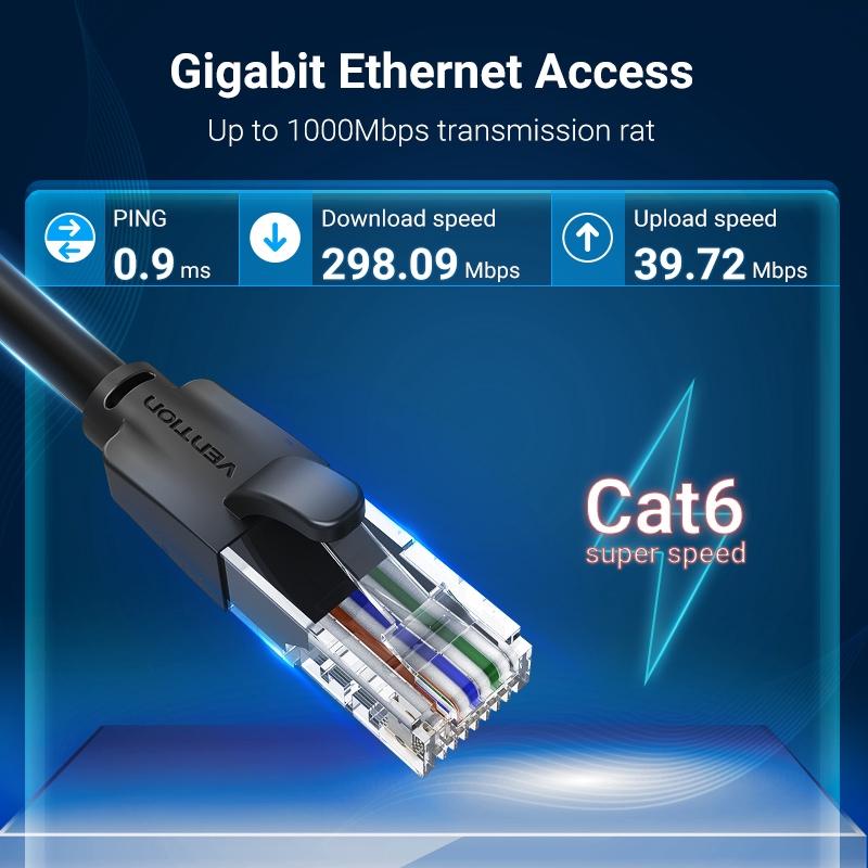 Hình ảnh Dây Cáp Cat6 Mạng Lan đúc sẵn tốc độ cao Vention IBEB UTP CAT 6 RJ45 - Hàng chính hãng